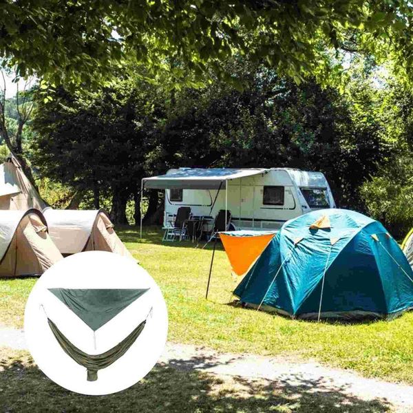

tents and shelters 1 set mosquito net hammock with awning for camping hiking climbing (green)