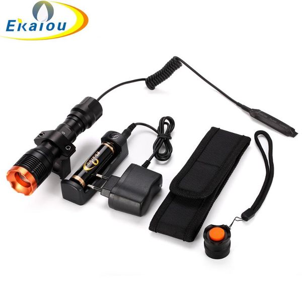 

portable zoom tactical 15w led xm-l t6 5 modes focus torch kit flashlights torches