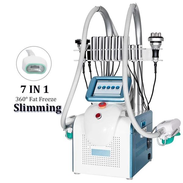 tragbare Cool Sculpt Kryotherapie, die 360-Grad-Fettgefriermaschine Kryolipolyse mit Kavitation RF-Liposuktionslaser-Lipo-Kryo-Gesichtsmaschinen abnimmt