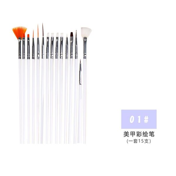 

10pcs/set nail art decoration brush file tool kit brushes for manicure drawing pen design painting pencil kits