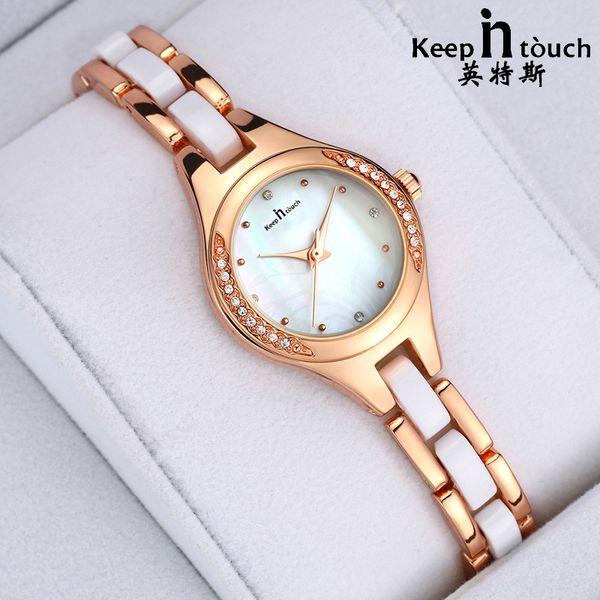 

watch oem gift women's domestic high-grade quartz watch, Slivery;brown