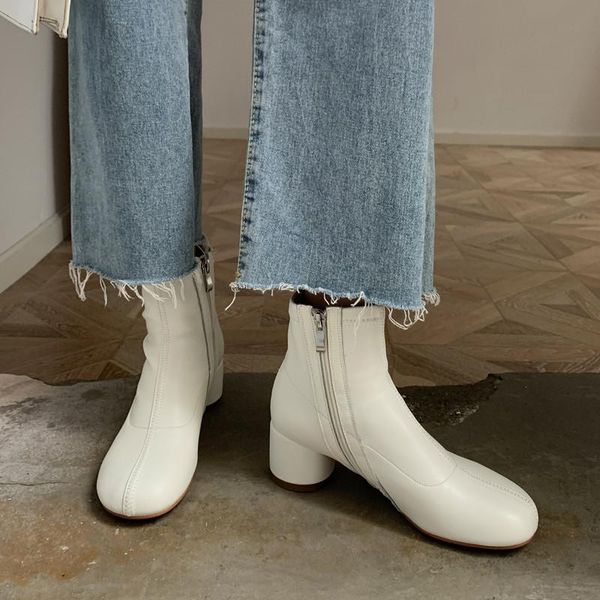 

boots 2021 early winter high-end custom doll head korean style short, Black