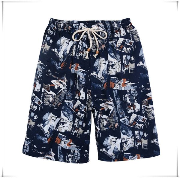

2021 baseball shorts summer style cotton and linen printed big pants beach men's loose sport ball aaa888, Black