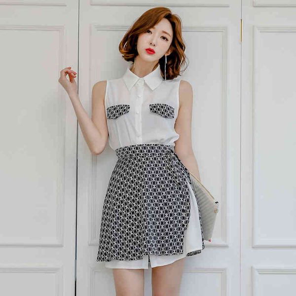 

2 arrival fit sleeveless, skinny mini copy wild skirt women sets, Black