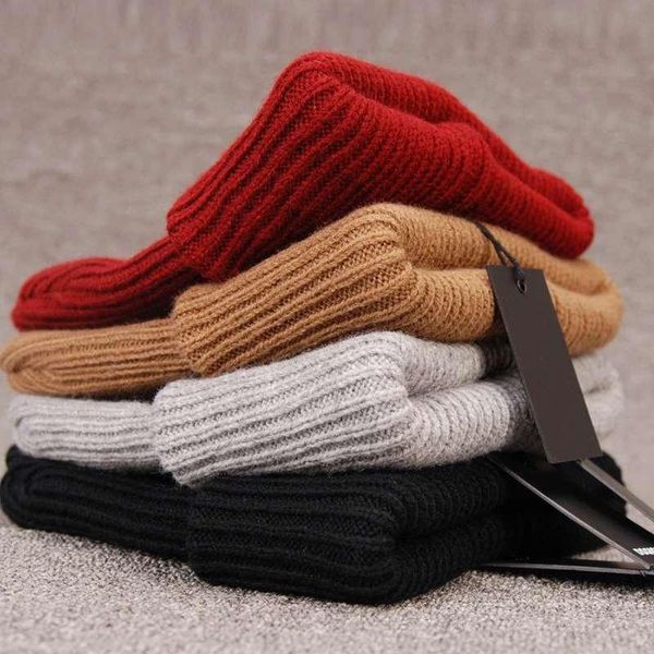 

beanies autumn and winter knitted hat letter embroidery warm wool