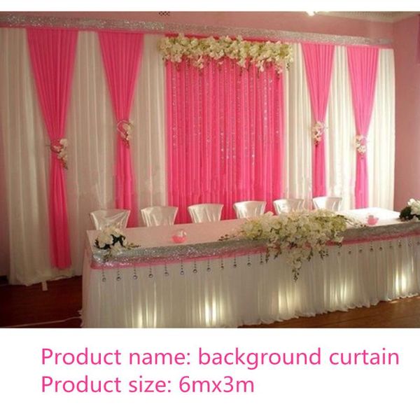 

party decoration pink color wedding backdrop stage drape curtain for 10ft x 20ft
