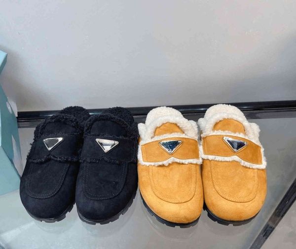 

slippers women fur shoes indoor leisure soft silky warm and wear-resistant two colors high-quality styles 1110, Black
