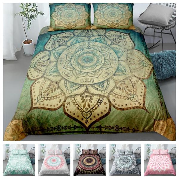 

bedding sets style set 3d digital bohemian printing 2/3pcs duvet cover single twin double full  king bedroom decor