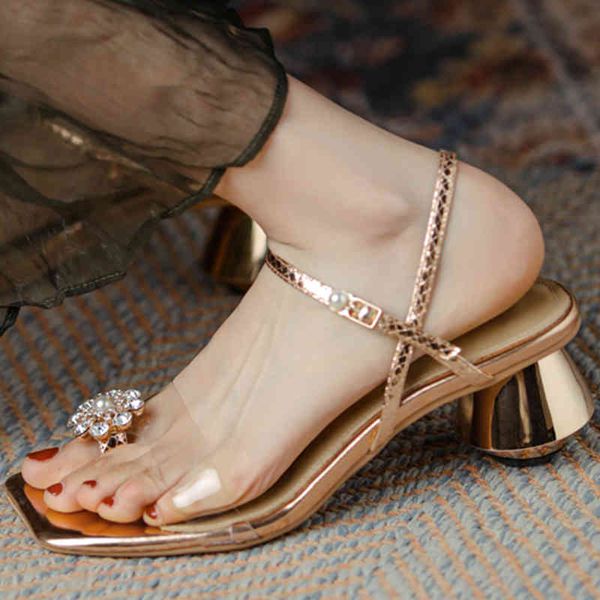 

sandals ladies leather sandals more size 22-25cm full shoes'pvc shoes will see diamond flower + pearl women's zkxy, Black