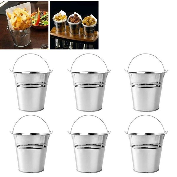 

gift wrap -mini metal bucket set of 6-10.5x8x12cm