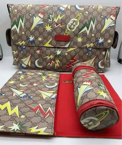 

kids diaper bags print functional interface large capacity waterproof shoulder bag for mummy's gift