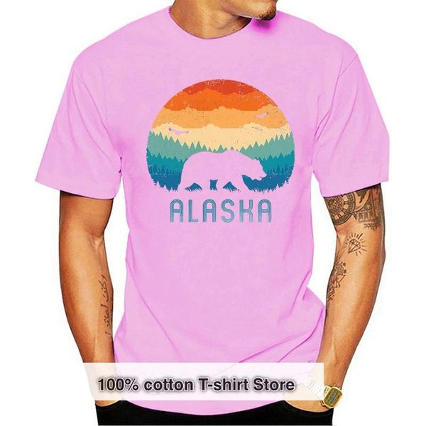 

men's t-shirts camiseta de algodÃ³n con cuello redondo para 100%, moda ocio espalda en el bosque alaskan, 2021, White;black
