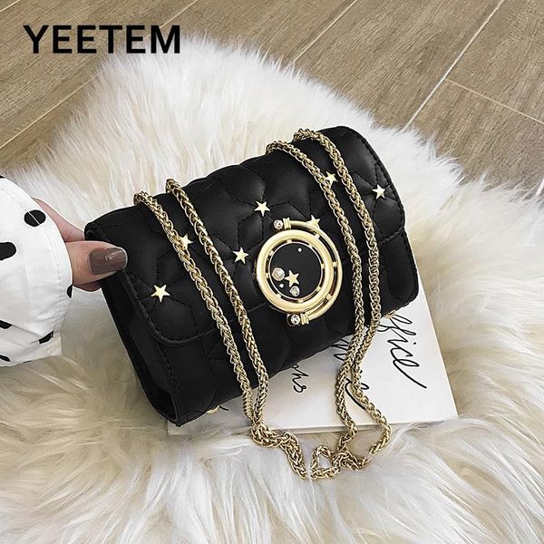 

evening bags boolar women's bag fashion starry sky galaxy chain luxury design small square shoulder messenger hbags