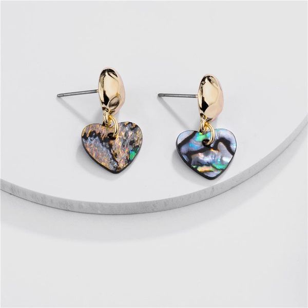 

doreenbeads fashion imitation pearls women stud earrings shell gold color metal geometric round heart for party jewelry, Golden;silver