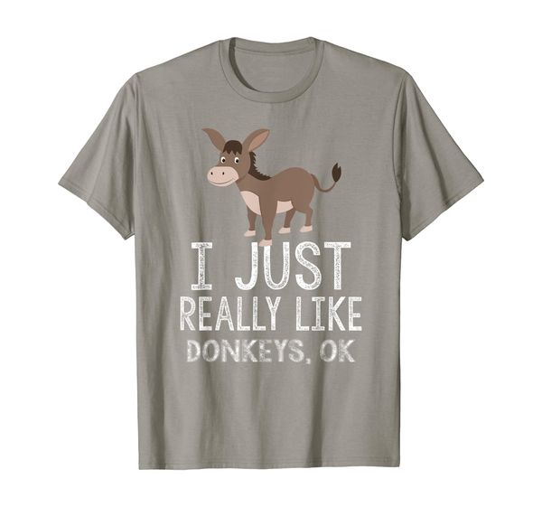 

i just really like donkeys ok funny gift donkey lover shirt, White;black