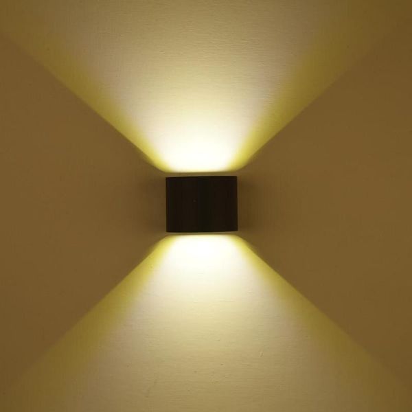 

wall lamps metermall dimmable aluminum cube lamp ac85-265v waterproof light for outdoor porch aisle lighting warm white