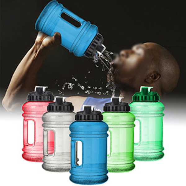

1 gallon sports gym traning water bottle with time marker&straw bpa large 128oz travel workout exercise water bottles