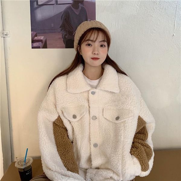 

women's jackets 2021 cozy autumn winter women coats and long sleeve slim crop pockets warm casual short jacket, Black;brown