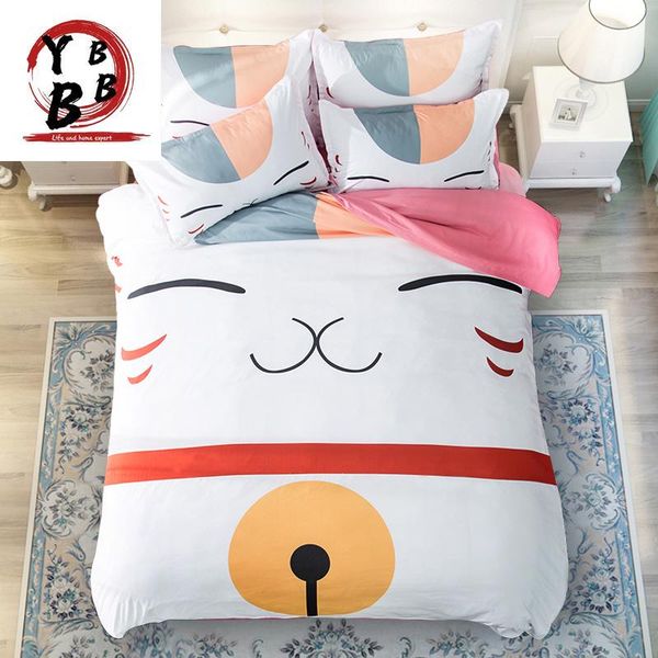 

bedding sets catoon cat 3pcs soft good quality children white style bedclothes duvet cover quilt pillow cases