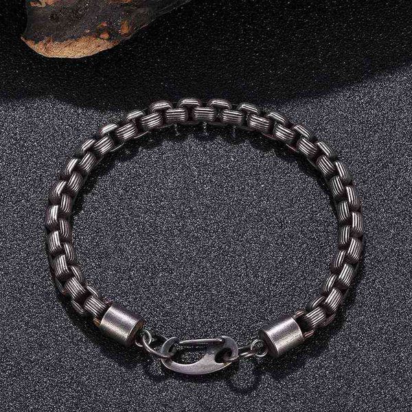 Bracciale vintage in acciaio inossidabile con catena a maglie cubane per uomo Accessorio di gioielli punk Braccialetti maschili Regalo di compleanno all'ingrosso Gs0070