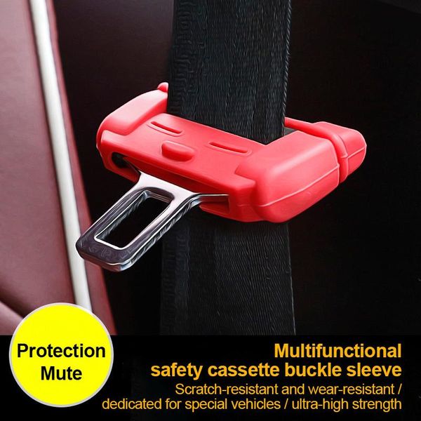 

interior decorations universal car auto seat belt buckle silicone covers clip anti-scratch cover accessories