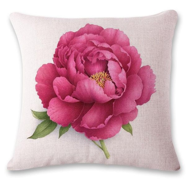 

luxury red flower 3d pillow camping cushion cover home decor sofa car vintage modern white purple plant textiles cushion/decorative