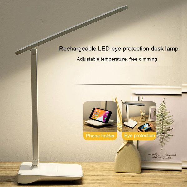 

table lamps usb rechargeable led folding desk lamp eye protection long life book dimming mobile phone bracket light 3 colors