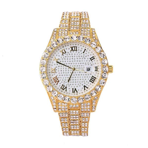 

watch fashion women's with steel band inlaid diamond, Slivery;brown