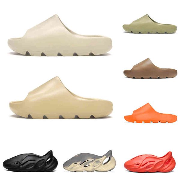 

2021 slippers foam runner bone desert sand ararat orange red women mens slides sandals sliders platform house summer outdoor beach slipperzl, Black