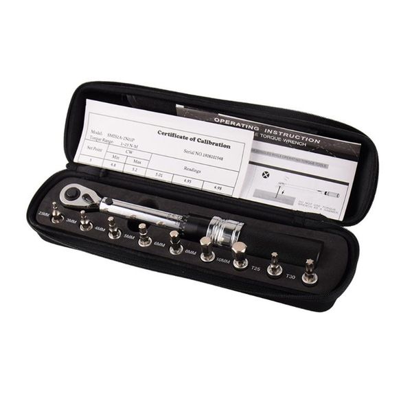 

professional hand tool sets 2021 1/4inch 1-25nm click adjustable torque wrench bicycle repair tools kit set bike spanner