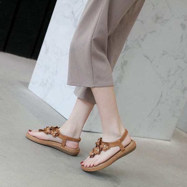 

sandals women wedges gladiator 2021 fashion platform casual shoes flowers open toe zapatos de mujer, Black