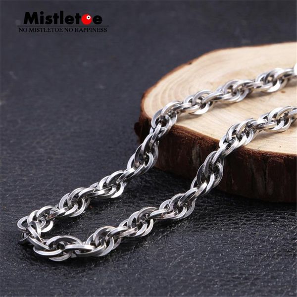 

mistletoe 925 sterling silver classic vintage 6.5mm necklace chain punk jewelry chains