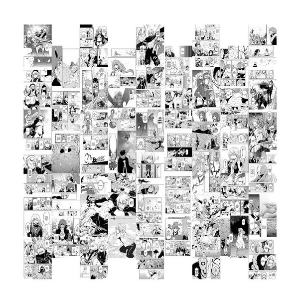 

wall stickers 50pcs manga japanese anime tensei shitara suraimudatta kudan collage kit for art postcard prop background decor