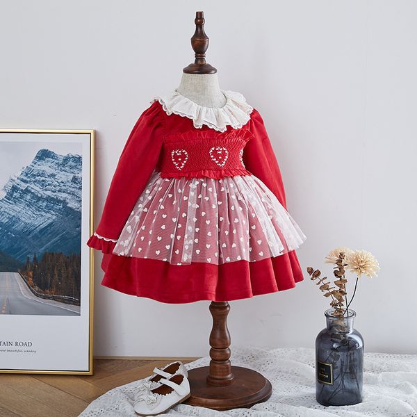 

girls' dresses baby girl spain ball gown lolita princess es for toddler girls smock children christmas new year clothes, Red;yellow