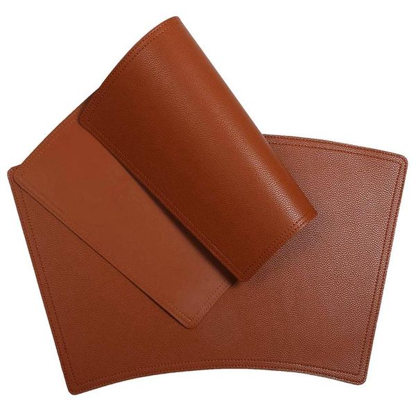 

mats & pads faux leather placemats, kitchen table mats, waterproof, easy to clean for dining round table-abux