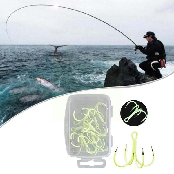 

fishing hooks katyusha 10pcs boxed luminous hook quadruple q6v0