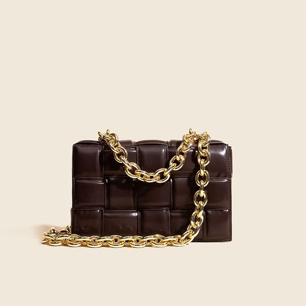 

designer bags minority women s 2021 new fashion leather texture pillow thick chain woven messenger small ck luxury