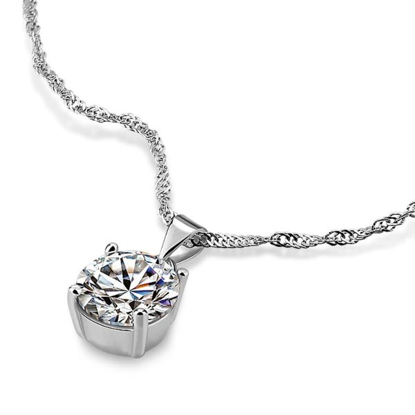 

chains 2021 925 sterling silver vintage women heart-shaped pendant dazzling zircon necklace charm jewelry party wedding