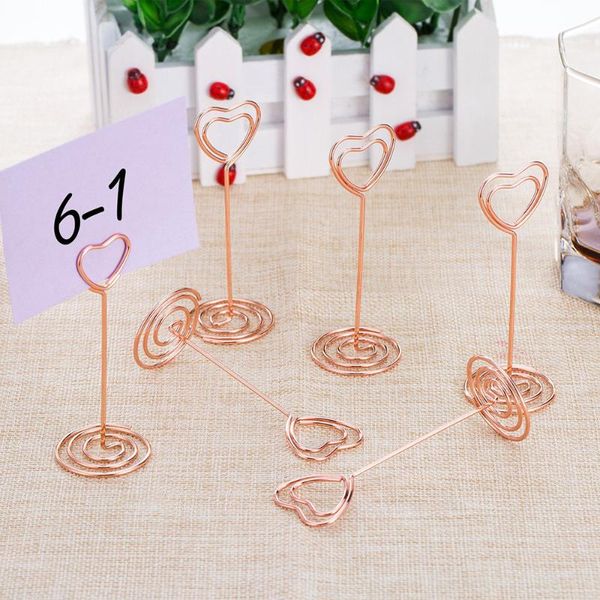 

party decoration 12 pcs rose gold heart shape po holder stands table number holders place paper menu clips for weddings