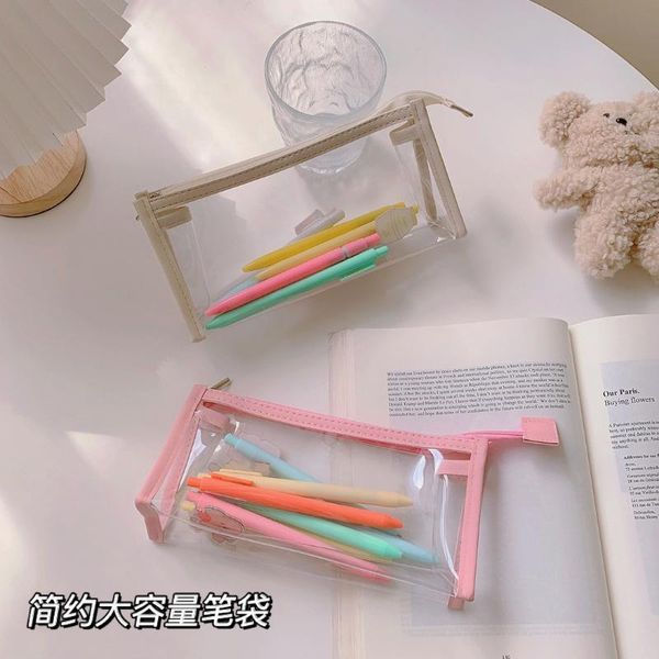 

cosmetic bags & cases simple pvc pencil case makeup bag transparent make up organizer sweet lady clear necesserie storage zipper waterproof