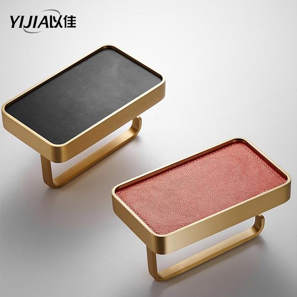 

toilet paper holders brass brushed roll rack bathroom kitchen cowhide shelf