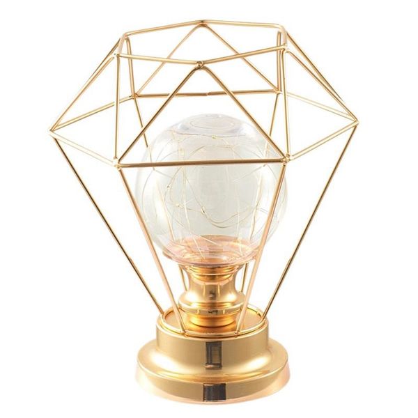 

iron art table lamps,battery bulb desk decoration led lights bedside night light for bedroom living room indoor a lamps