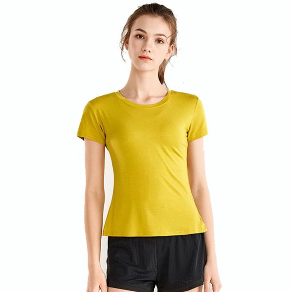 

te women t-shirt summer fitns beauty back quick-drying breathable comfort stretch yoga mat short sleeve, White