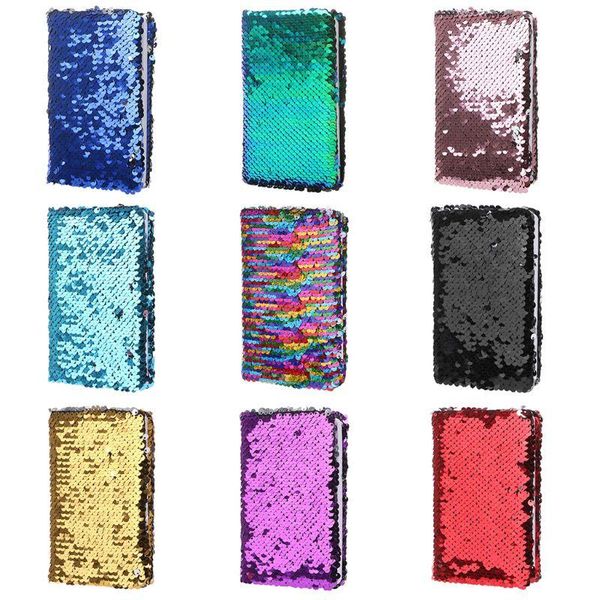 

notepads creative sequins notebook notepad glitter diary memos stationery office supplies 78 sheets est drop, Purple;pink