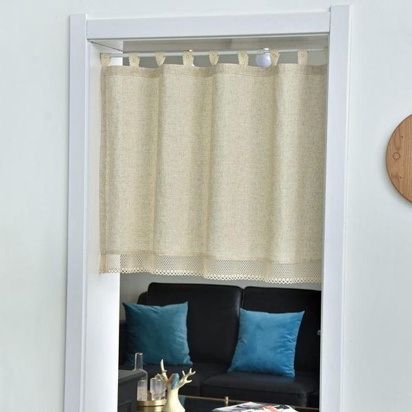 

curtain & drapes fyjafon 150*60 cotton linen window kitchen short curtains hallway half tube rustic decorative