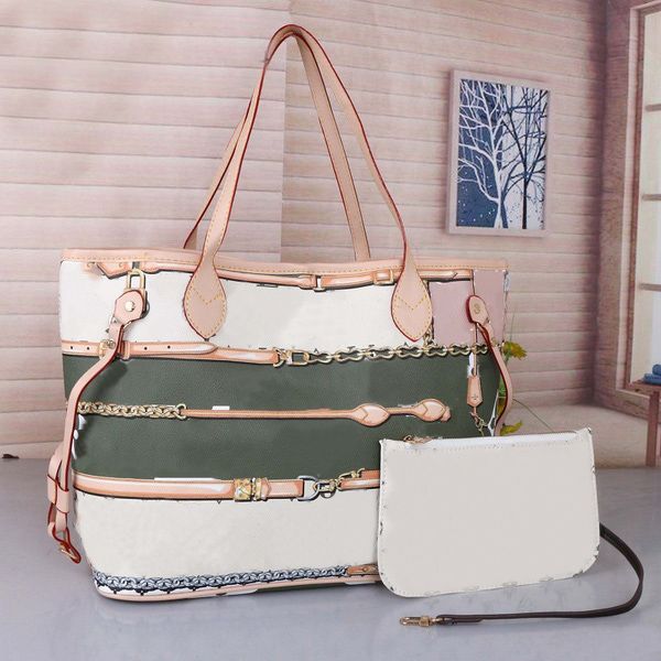 

2022 shoulder bags women messenger leather handbag evening 8 colors lattice 2pcs set totes pu luxurys designers ladies