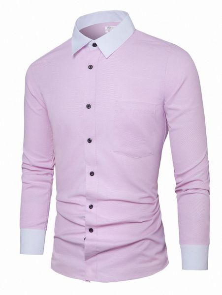 

men button front pocket detail shirt 77t9#, White;black
