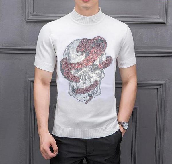 

men's hoodies & sweatshirts the neck of the men pull sweaters homme strass marks autumn fashion streetwear soft, Black