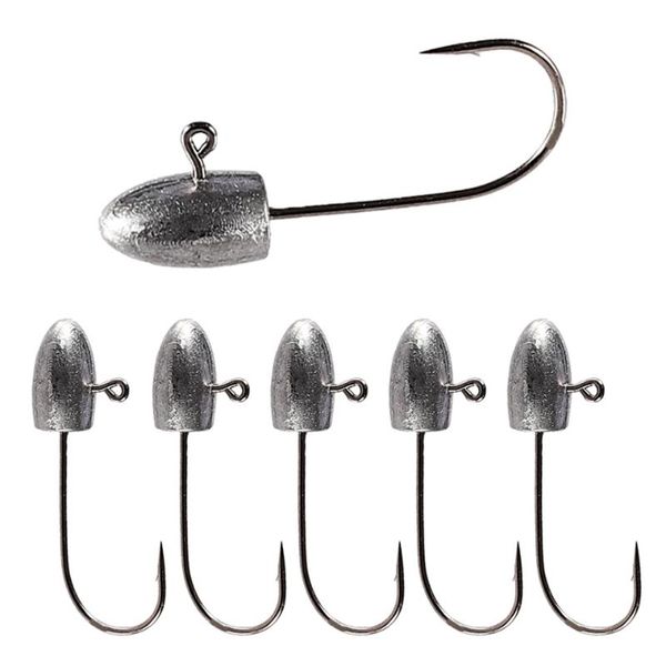 

10pcs barbed jig head fishing hooks 1g 2g 3g 4g soft worm lures sinking micro lead mold crankbaits tackle