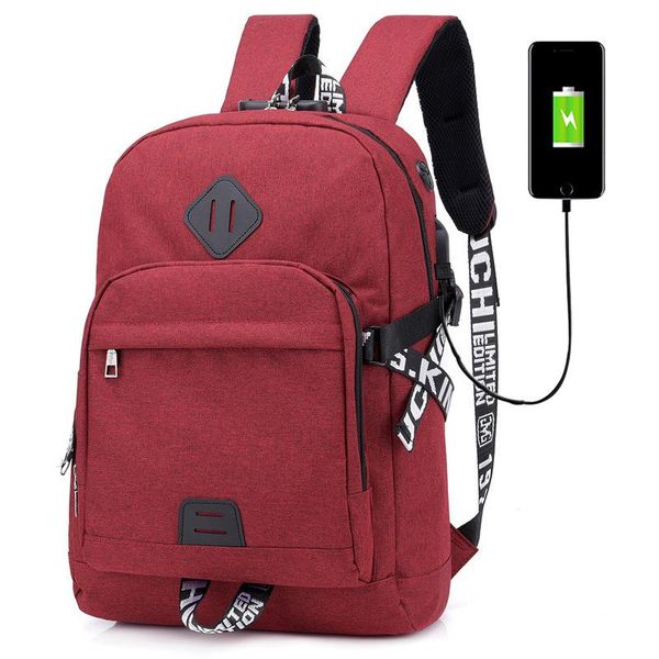 

backpack men's leisure intelligent rechargeable lovers and women's anti theft waterproof multilayer schoolbag preppy